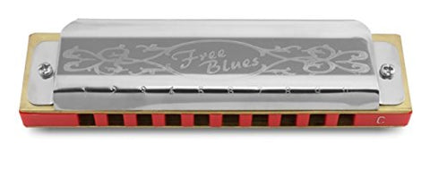 Hering 7020C Free Blues Diatonic Harmonica Stainless Steel and Plastic Key of C