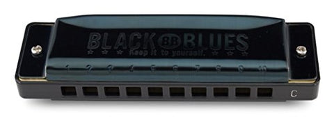 Hering 6020F Diatonic Black Blues Harmonica Stainless Steel Key of F