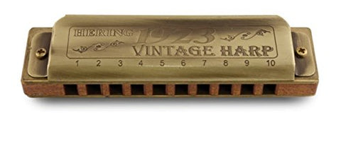 Hering 1020D Diatonic Vintage Harp 1923 Harmonica Brass & Wood Key of D