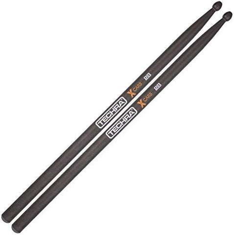 Techra XC-2B XCarb Series Drum Sticks - Carbon Fiber 2B