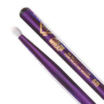 Vater VCP5A Color Wrap Drum Sticks Nylon Tip Size 5B Purple Optic
