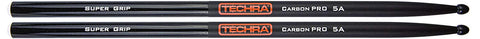 Techra CPSG-5A Carbon Pro Super Grip Series Drum Sticks - Carbon Fiber 5A