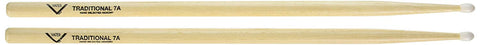 Vater VHT7AN Percussion Traditional 7A Nylon Tip  Hickory Drum Sticks