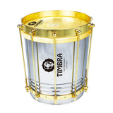Timbra 8220EX 10 Inch X 30cm Conical Stainless Aluminum Cuica with Gold Hardware and Natural Head