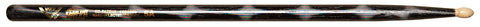 Vater VCBK5A Percussion Color Wrap 5A Wood Tip Drumsticks Black Optic