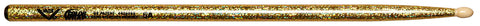 Vater VCG5A Percussion Color Wrap 5A Wood Tip Drumsticks Gold Sparkle