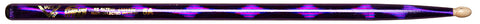 Vater VCP5A Color Wrap Drum Sticks Wood Tip Size 5A Purple Optic