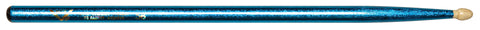 Vater VCB5B Percussion Color Wrap 5B Wood Tip Drumsticks Blue Sparkle