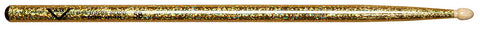 Vater VCG5B Color Wrap Drum Sticks Wood Tip Size 5B Gold Sparkle