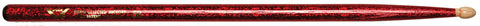 Vater VCR5A Color Wrap Drum Sticks Wood Tip Size 5B Red Sparkle