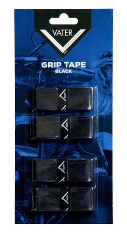 Vater VGTB Secure Linen Based Drum Stick Grip Tape 4 Pack Black